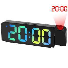 E-CLOCK GH8301 LED budík, digitálne hodiny s projekciou, čierna |  Timeforyou.sk